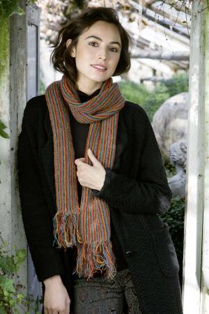 Knitting set Scarf  with knitting instructions in garnwelt box in size ca 22 x 170 cm