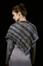 Knitting set Crocheted triangular shawl  with knitting instructions in garnwelt box