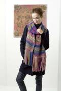 Knitting set Crocheted scarf  with knitting instructions...