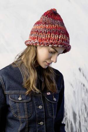 Strickset Mütze mit Rollborte Lang Yarns YOUNG mit Anleitung in garnwelt-Box