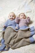 Strickset Decke Lang Yarns BABY WOOL mit Anleitung in garnwelt-Box ca 65 x 85 cm