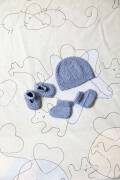 Strickset Mütze Lang Yarns BABY WOOL mit Anleitung in garnwelt-Box 56-62