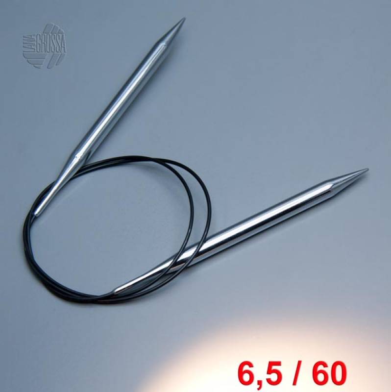Lana Grossa Rundstricknadel Messing 60cm / 6,5mm