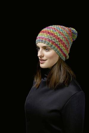 Strickset Mütze Lang Yarns MILLE COLORI BIG mit Anleitung in garnwelt-Box ca 50 cm