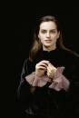 Knitting set Wrist warmers MOHAIR FANCY with knitting instructions in garnwelt box