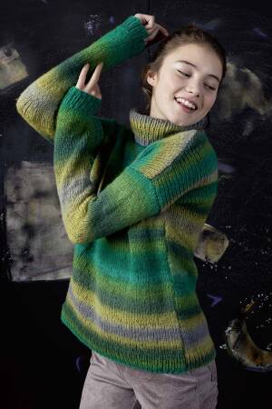 Strickset Pullover Lang Yarns ROSALBA mit Anleitung in garnwelt-Box