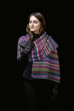 Knitting set Shawl  with knitting instructions in garnwelt box