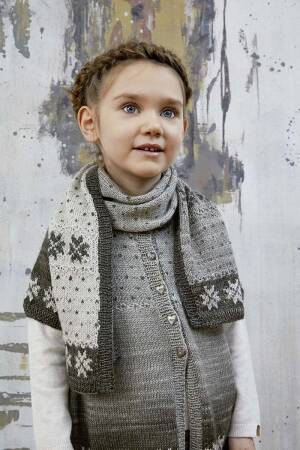 Strickset Schal Lang Yarns PUNO mit Anleitung in garnwelt-Box ca 23 x 100 cm