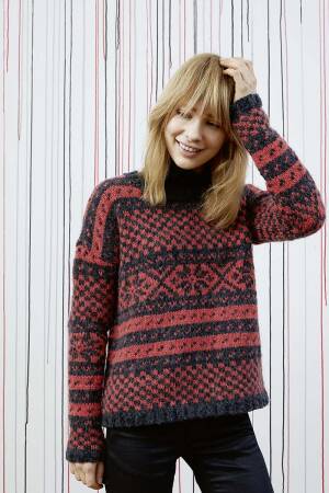 Strickset Damenpullover Lang Yarns YAK / ALPACA SUPERLIGHT mit Anleitung in garnwelt-Box S