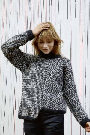 Strickset Pullover Lang Yarns LUSSO mit Anleitung in garnwelt-Box