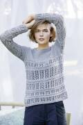 Knitting set Sweater  with knitting instructions in garnwelt box in size S