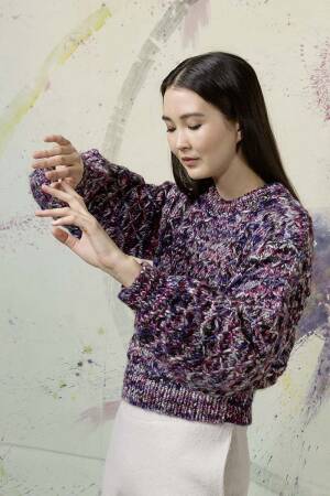 Strickset Pullover Lang Yarns LYONEL mit Anleitung in garnwelt-Box S
