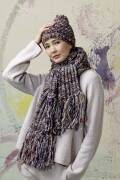 Strickset Schal Lang Yarns LYONEL mit Anleitung in garnwelt-Box ca 23 x 170 cm