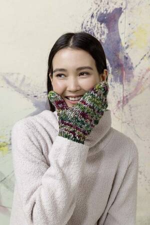 Knitting set Mittens  with knitting instructions in garnwelt box