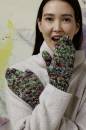 Knitting set Mittens  with knitting instructions in garnwelt box in size S-M