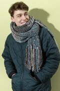 Strickset Schal Lang Yarns DUKE mit Anleitung in garnwelt-Box ca 28 x 180 cm