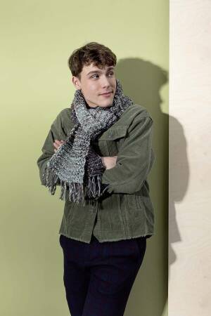 Strickset Schal Lang Yarns DUKE mit Anleitung in garnwelt-Box ca 20 x 180 cm