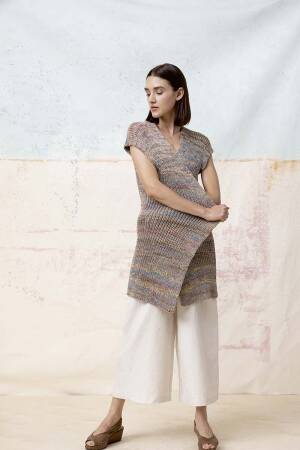 Strickset Weste Lang Yarns CAMILLE mit Anleitung in garnwelt-Box S