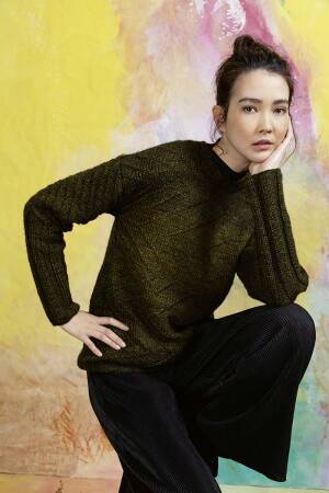 Knitting set Sweater  with knitting instructions in garnwelt box