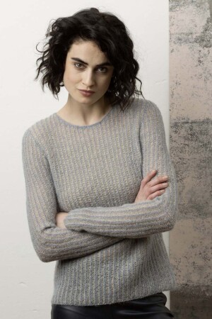Strickset Pullover Lang Yarns ALPACA SUPERLIGHT mit Anleitung in garnwelt-Box M