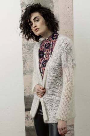 Strickset Jacke Lang Yarns MOHAIR LUXE mit Anleitung in garnwelt-Box