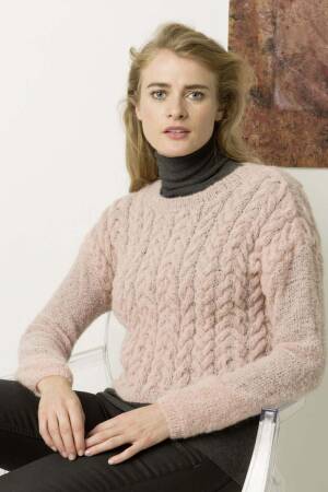 Strickset Pullover Lang Yarns ALPACA SUPERLIGHT mit Anleitung in garnwelt-Box S-M