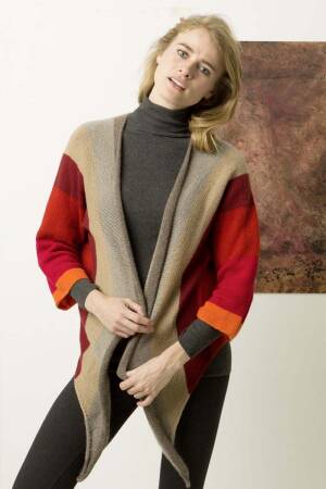 Strickset Jacke Lang Yarns CASHMERE PREMIUM mit Anleitung in garnwelt-Box S-M