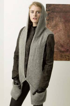 Strickset Weste mit Kapuze Lang Yarns ASIA / MOHAIR LUXE mit Anleitung in garnwelt-Box S