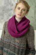 Strickset Rundschal, Fausthandschuhe Lang Yarns LUSSO / MALOU LIGHT / CARA mit Anleitung in garnwelt-Box ca 156 x 22 cm