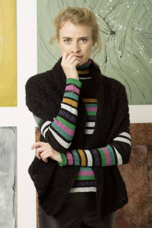 Knitting set Gilet MERINO 150 with knitting instructions in garnwelt box