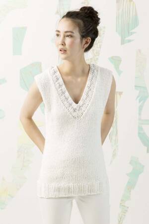 Strickset Pullunder Lang Yarns AMIRA / LAMÉ mit Anleitung in garnwelt-Box