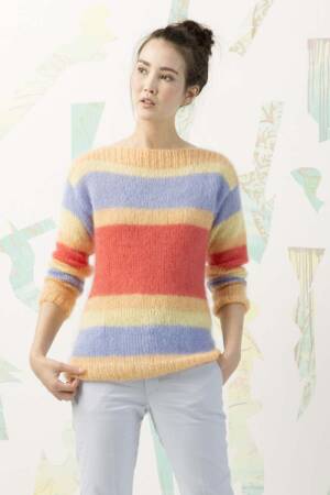 Strickset Pullover Lang Yarns MOHAIR LUXE mit Anleitung in garnwelt-Box