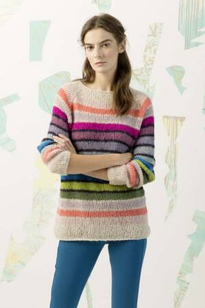 Strickset Raglanpullover Lang Yarns ALPACA SUPERLIGHT mit Anleitung in garnwelt-Box