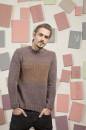 Knitting set Men sweater  with knitting instructions in garnwelt box in size S