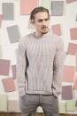 Knitting set Men sweater  with knitting instructions in garnwelt box