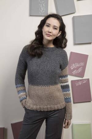 Strickset Pullover Lang Yarns MALOU mit Anleitung in garnwelt-Box