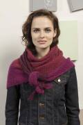 Knitting set Asymmetric triangular shawl  with knitting instructions in garnwelt box in size ca 53 x 210 cm