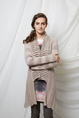 Strickset Jacke mit Schalkragen Lang Yarns NORMA mit Anleitung in garnwelt-Box S-M
