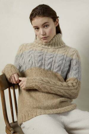 Strickset Pullover Lang Yarns MOHAIR TREND mit Anleitung in garnwelt-Box S