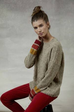 Strickset Pullover Lang Yarns DONEGAL mit Anleitung in garnwelt-Box S-M