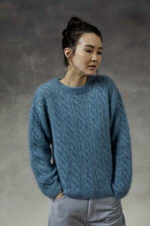Strickset Pullover Lang Yarns MOHAIR LUXE mit Anleitung in garnwelt-Box S