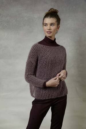 Strickset Pullover Lang Yarns MOHAIR LUXE mit Anleitung in garnwelt-Box S-M