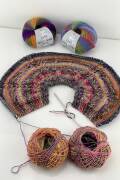 Knitting set Babycardigan, top-down-knitting  with knitting instructions in garnwelt box in size 68