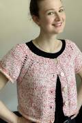 Strickset Kurze Sommerjacke, top-down-knitting Lang Yarns AMIRA / BLOOM mit Anleitung in garnwelt-Box M