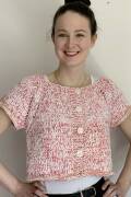 Strickset Kurze Sommerjacke, top-down-knitting Lang Yarns AMIRA / BLOOM mit Anleitung in garnwelt-Box M
