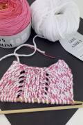 Strickset Kurze Sommerjacke, top-down-knitting Lang Yarns AMIRA / BLOOM mit Anleitung in garnwelt-Box M