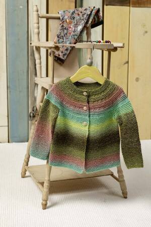 Strickset Jacke Lang Yarns BABY COTTON COLOR mit Anleitung in garnwelt-Box 62