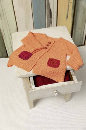 Knitting set Cardigan BABY COTTON with knitting instructions in garnwelt box