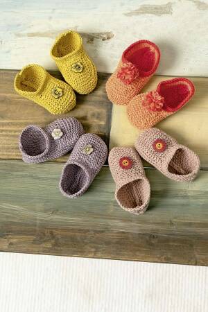 Strickset Schühchen Lang Yarns BABY COTTON mit Anleitung in garnwelt-Box 68