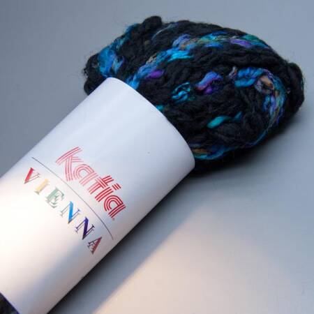 Katia Vienna 124 schwarz aqua mix 50g